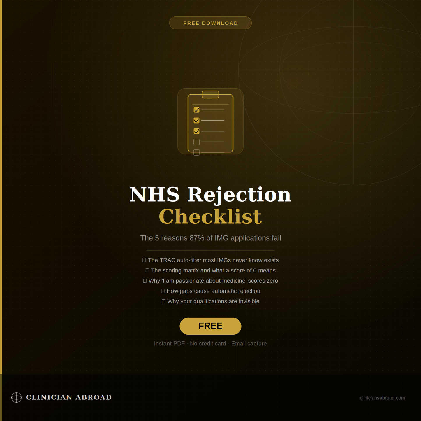 NHS Rejection Checklist